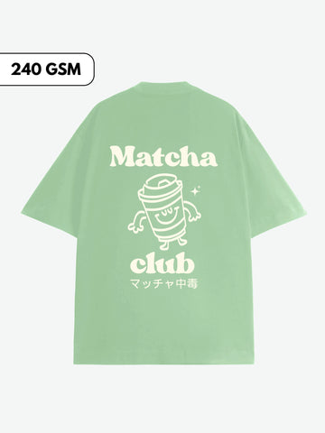 Matcha Club Heavy-Weight Green Oversized T-shirt