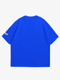 blue oversized T-shirt, self love club y2k print, skream streetwear t-shirt 