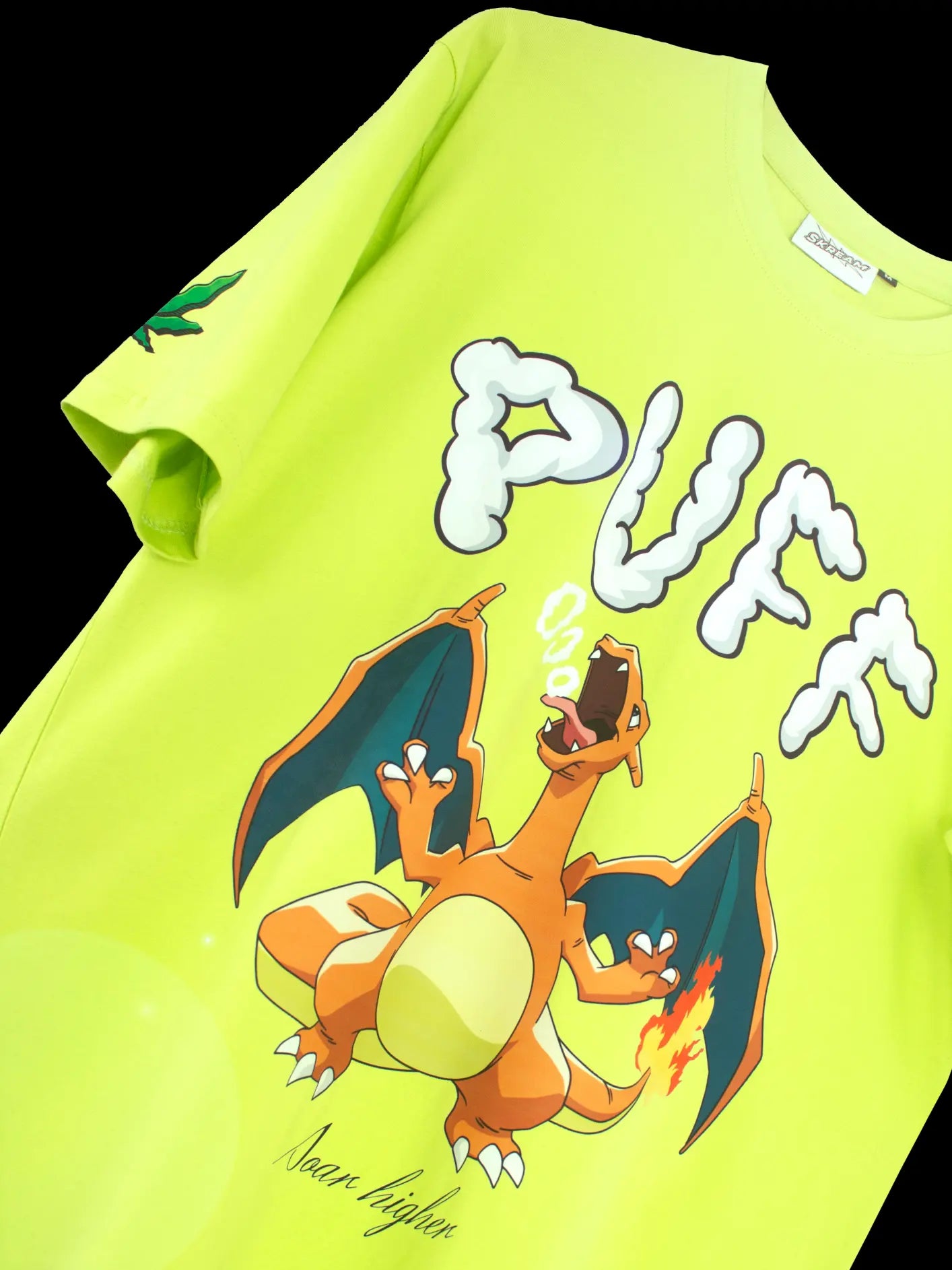 Charizard's puff Pokemon Green Oversized T-shirt