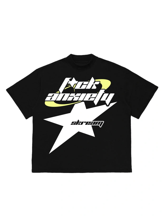 Fu*ck anxiety Y2K Oversized T-shirt for Men