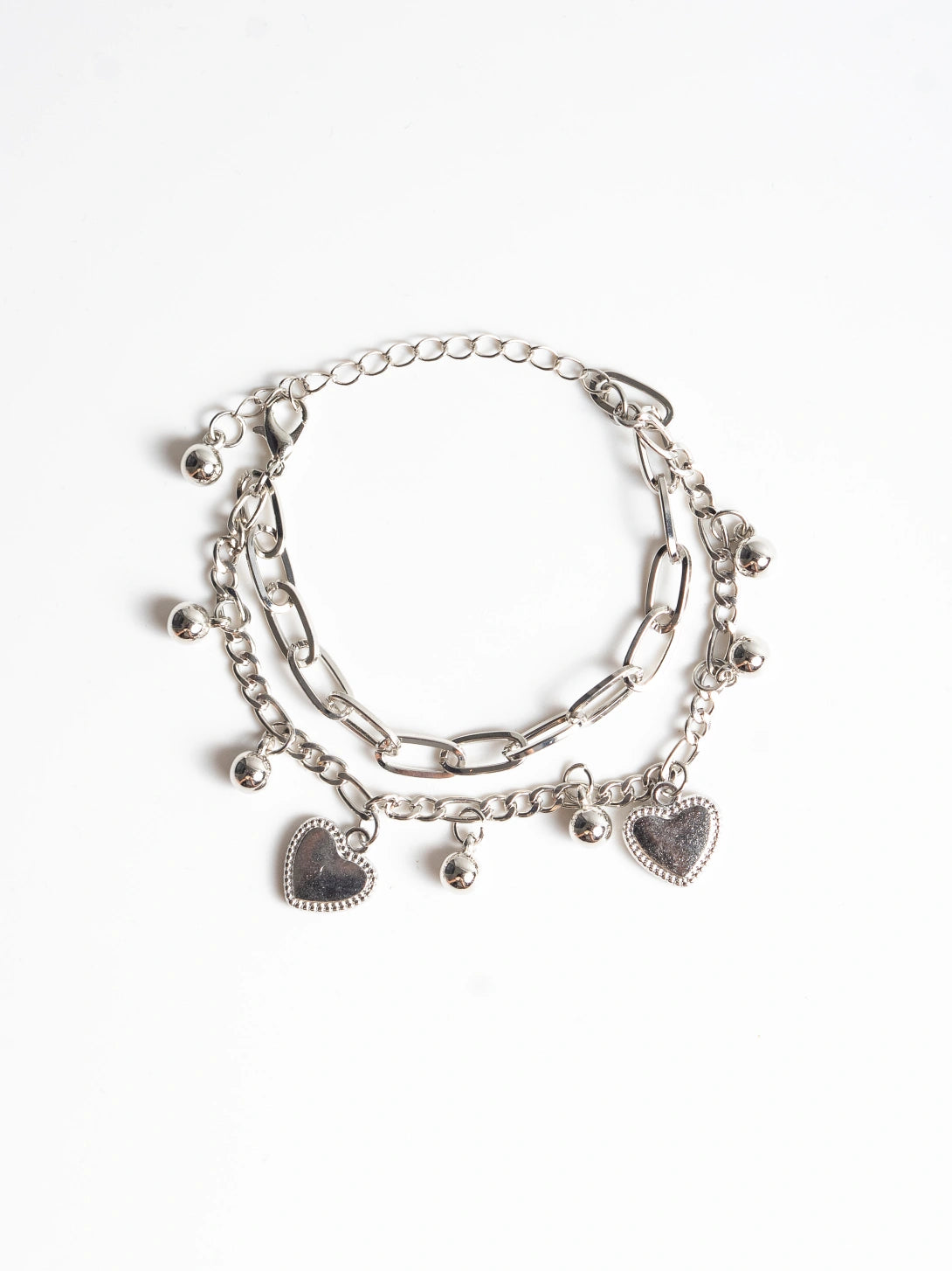 Multilayer Y2k Chunky Heart Bracelet for Women