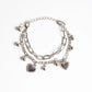 Multilayer Y2k Chunky Heart Bracelet for Women