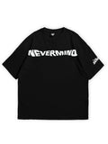 black oversized t-shirt, graphic y2k print, skream streetwear t-shirt