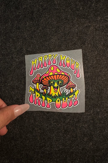 Happy Hour Trip Out Psychedelic Mushroom Iron-On Patch | SKREAM®