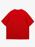 Red oversized T-shirt, Skream essentials graphic y2k print, skream streetwear t-shirt 