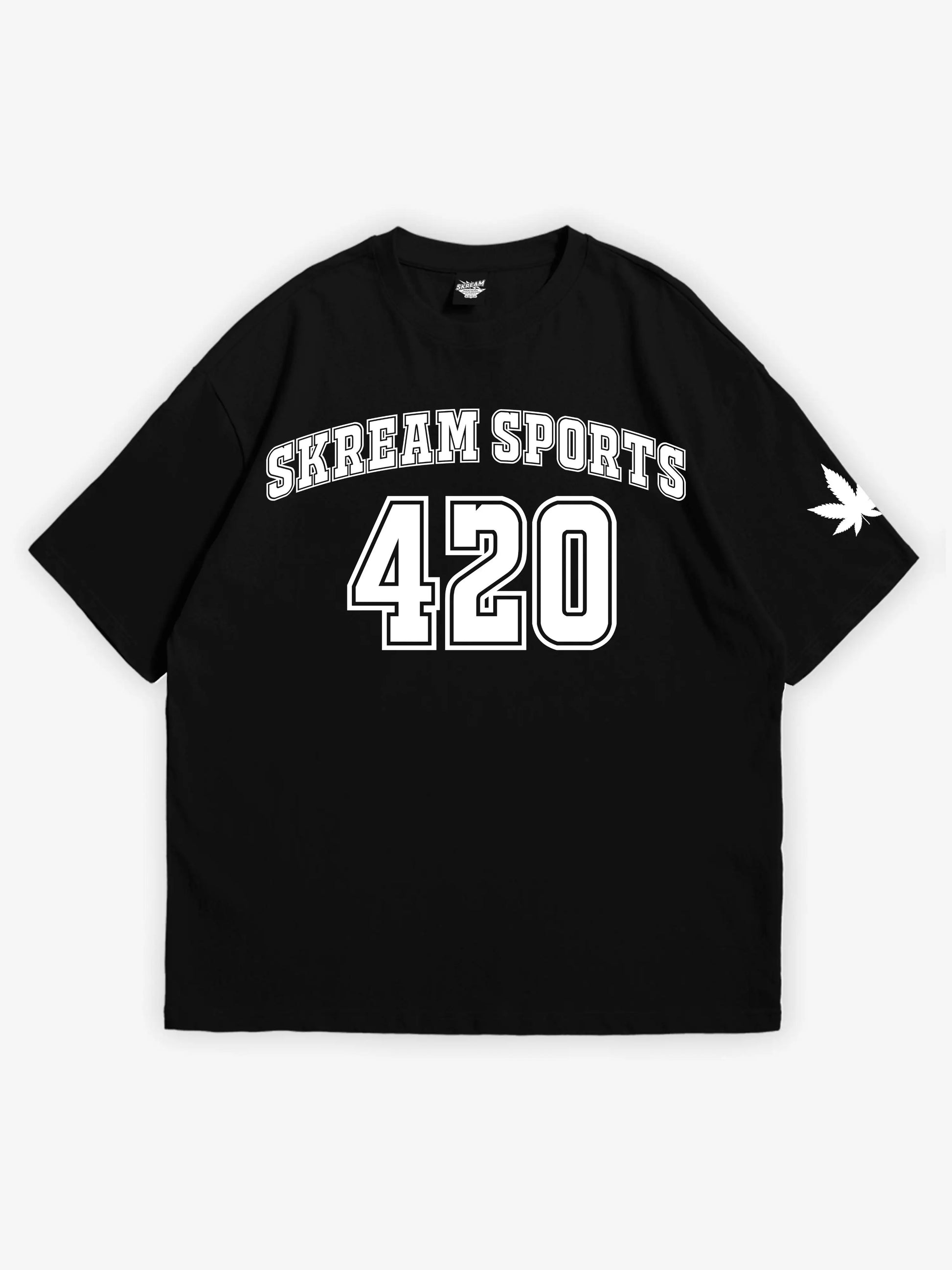 black oversized t-shirt, graphic y2k print, skream streetwear t-shirt