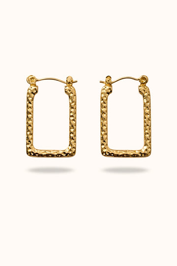 hammered hoop earrings