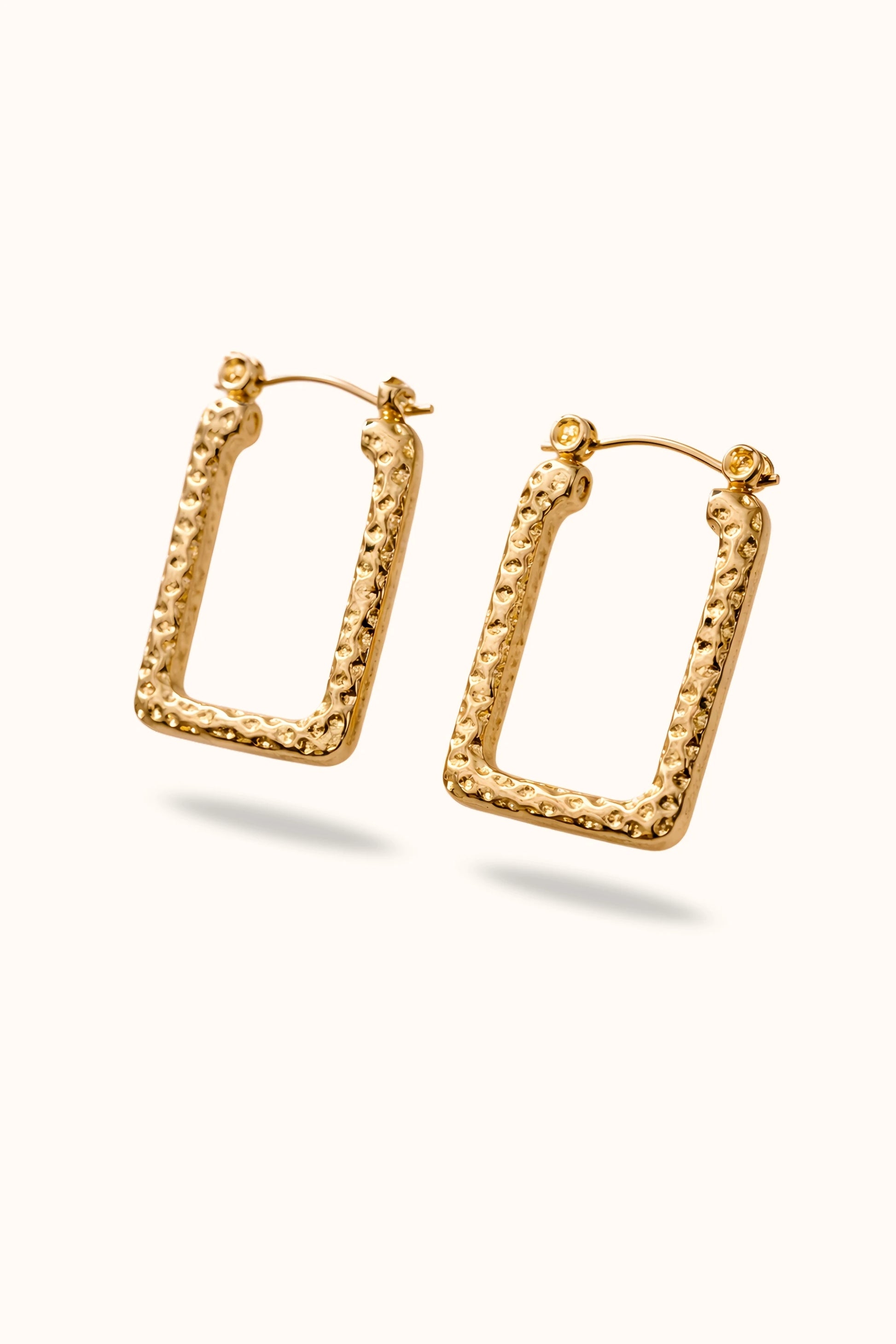 hammered hoop earrings