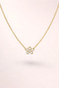delicate gold flower pendant necklace