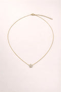 delicate gold flower pendant necklace