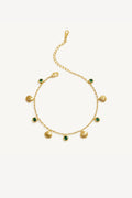 shell emerald gold bracelet