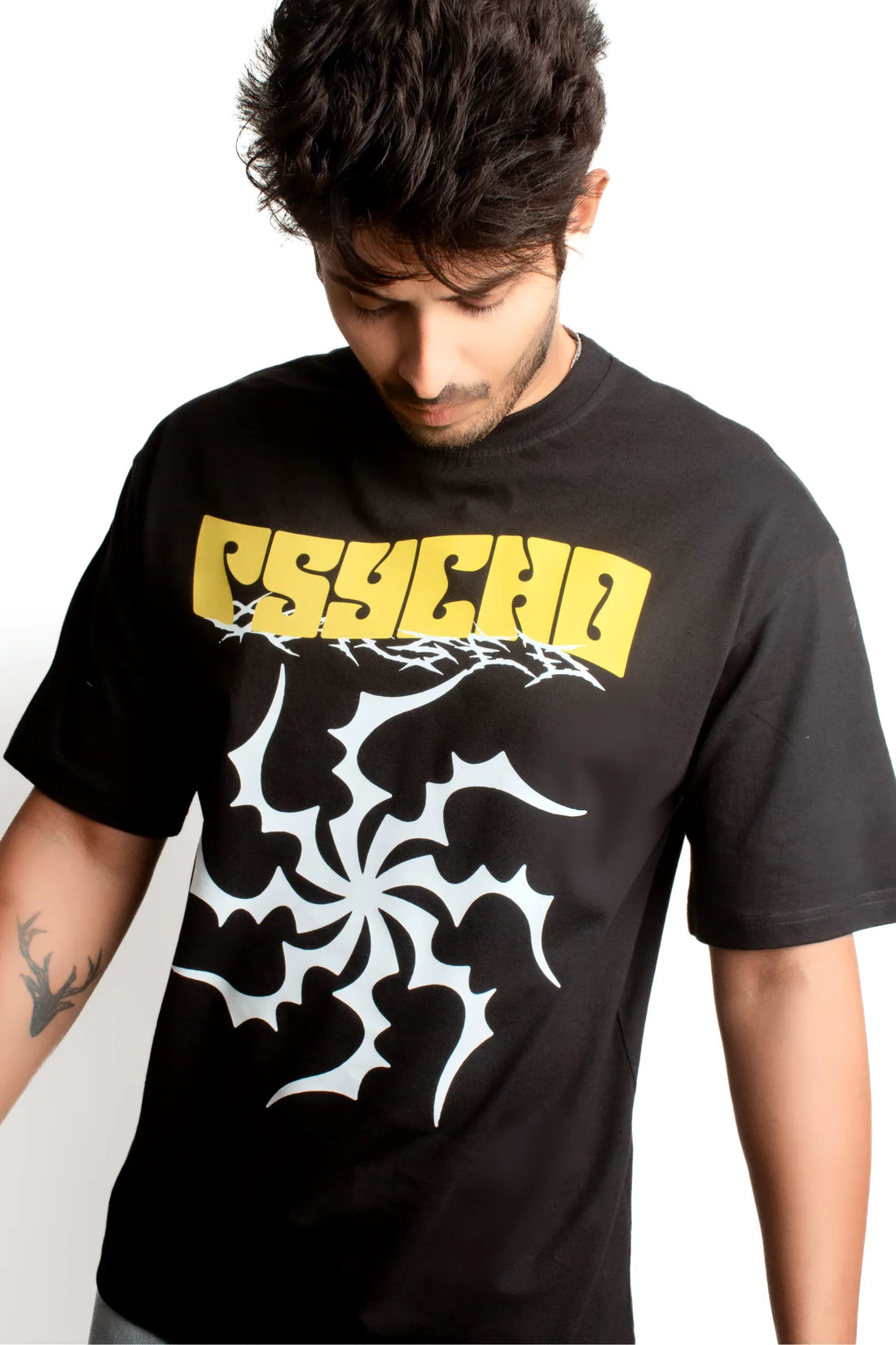 Psycho Black Y2K Oversized T-shirt