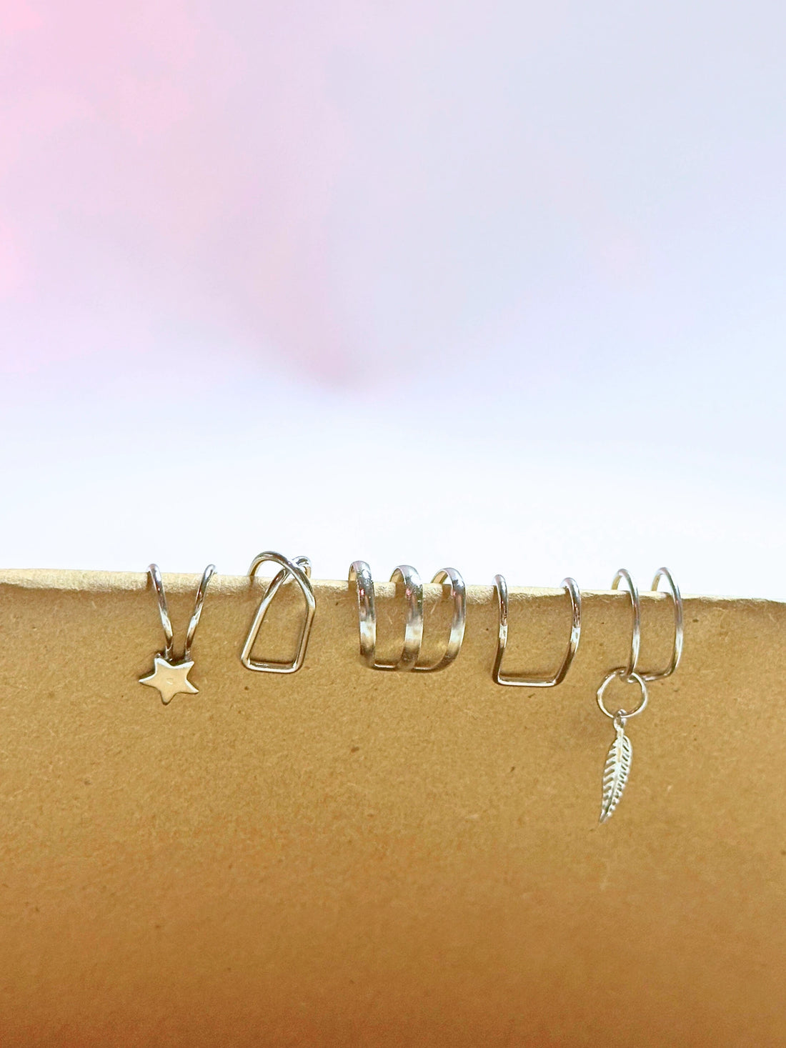 5-Piece Silver-Plated Non-Piercing Ear Cuff Set