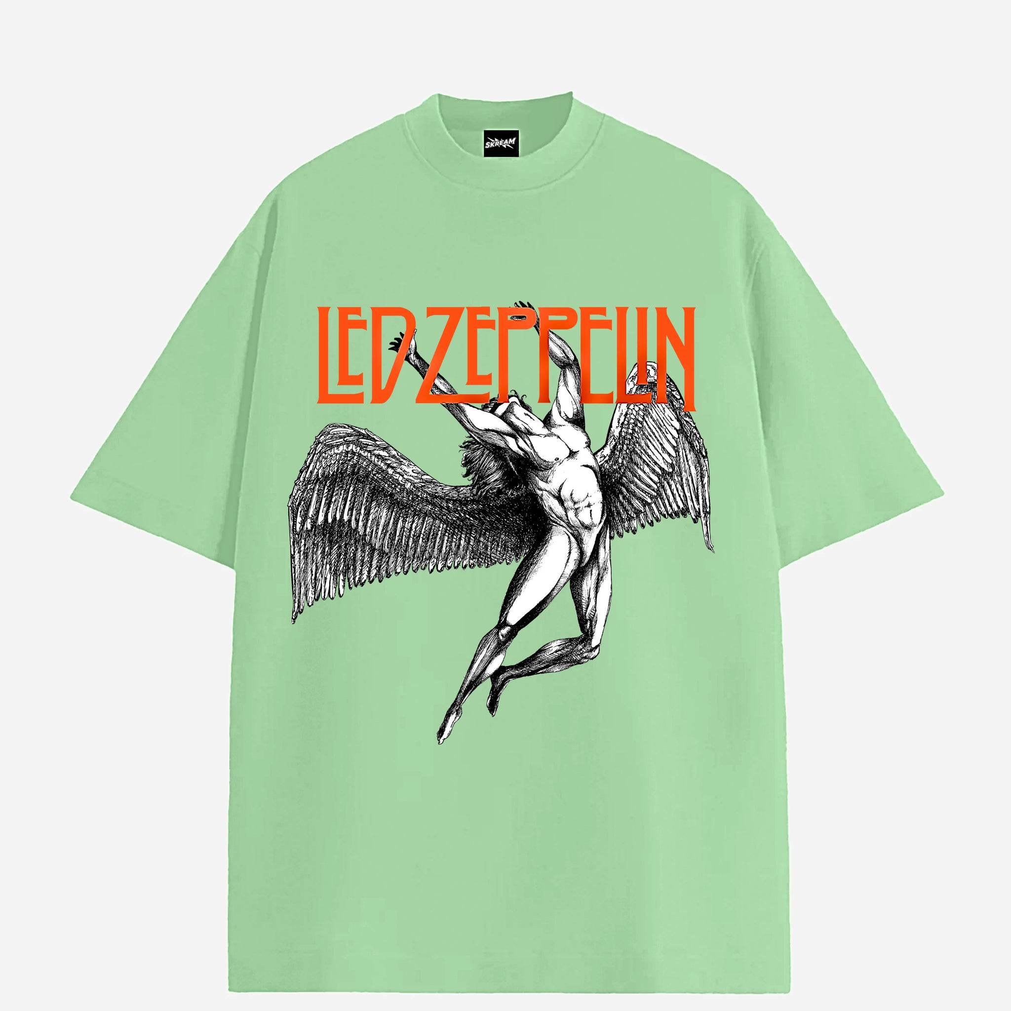 Led Zeppelin Heavy-Weight Green Oversized T-shirt