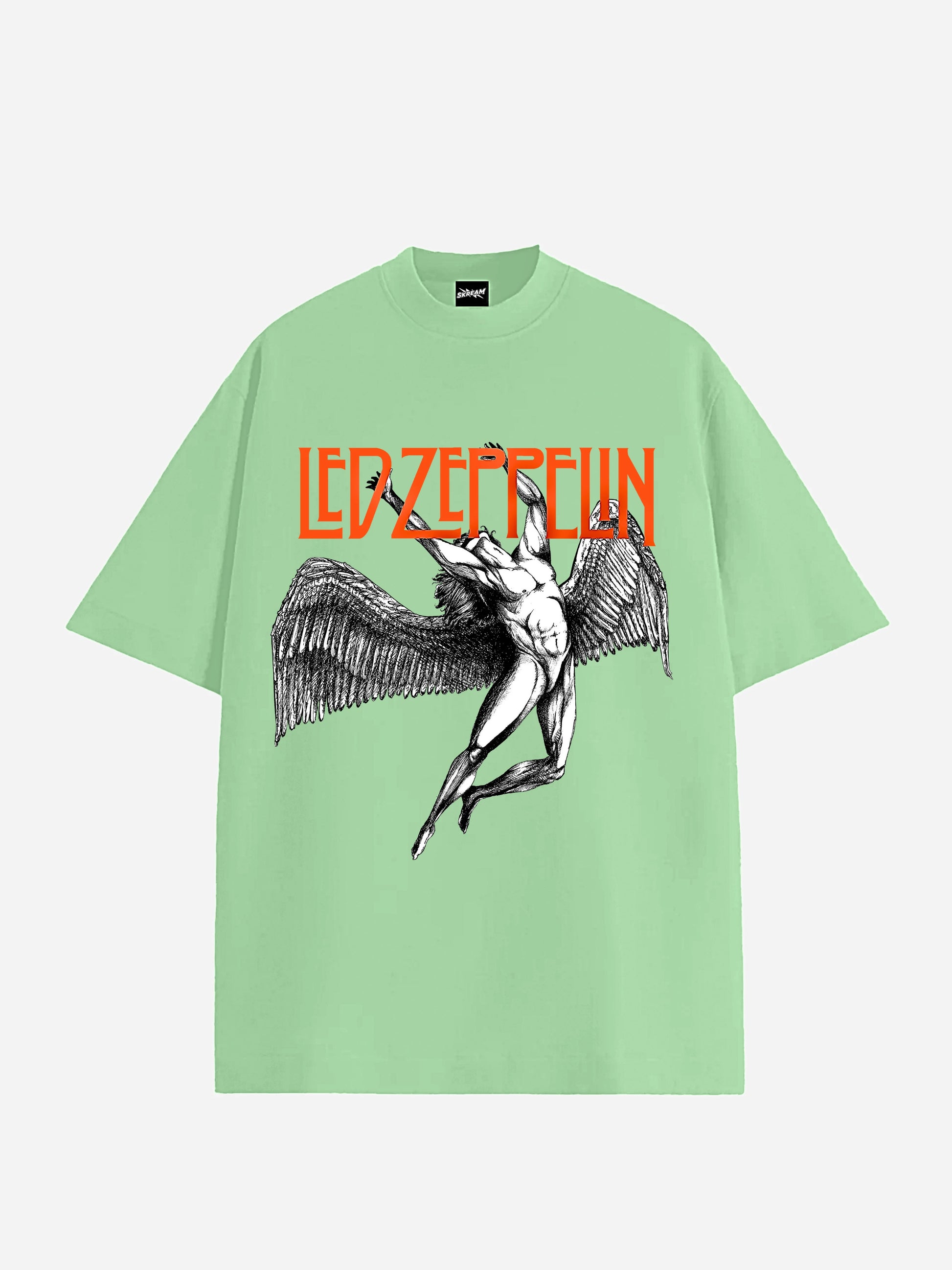 Led Zeppelin Heavy-Weight Green Oversized T-shirt