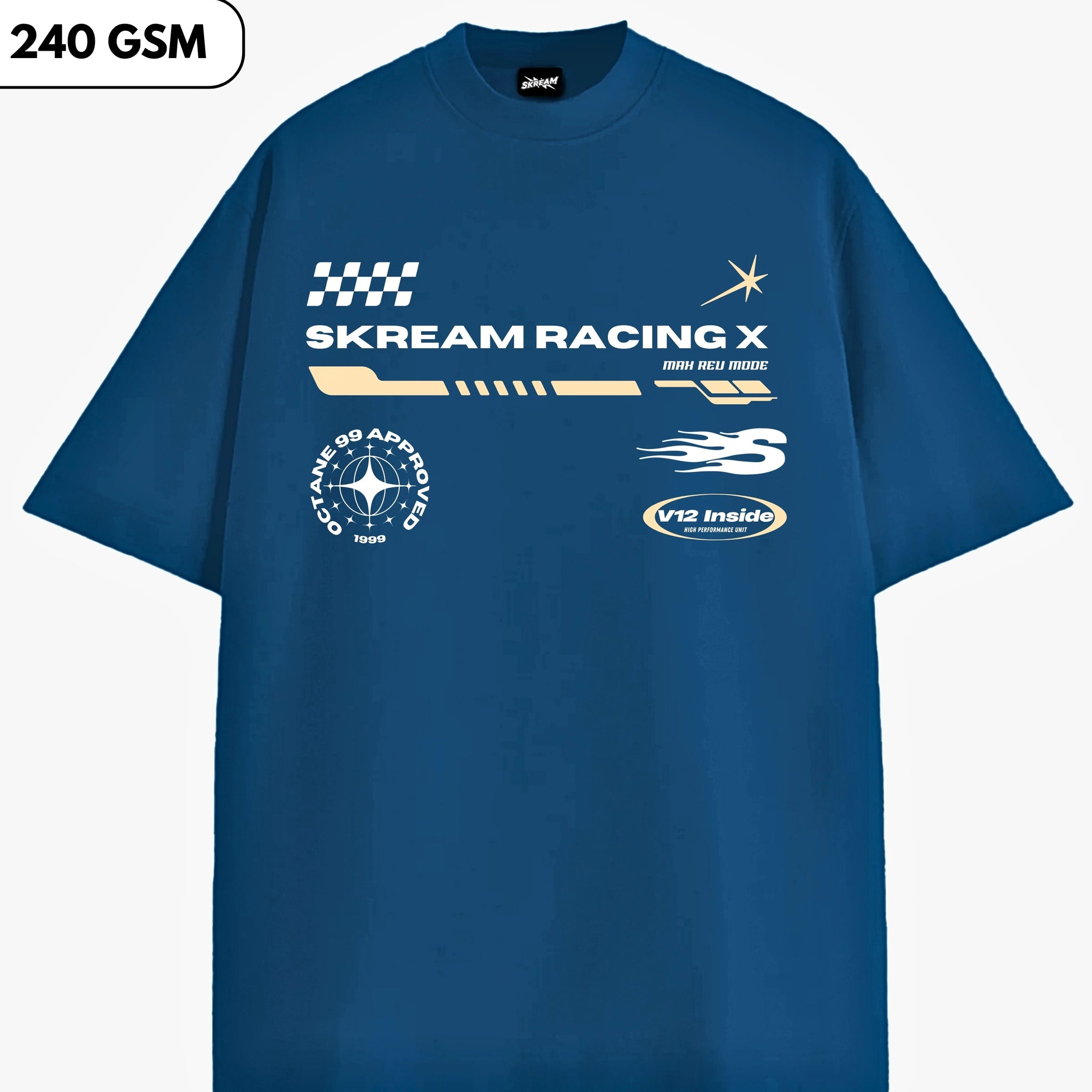Skream Racing Club Heavy Weight Oversized Tee