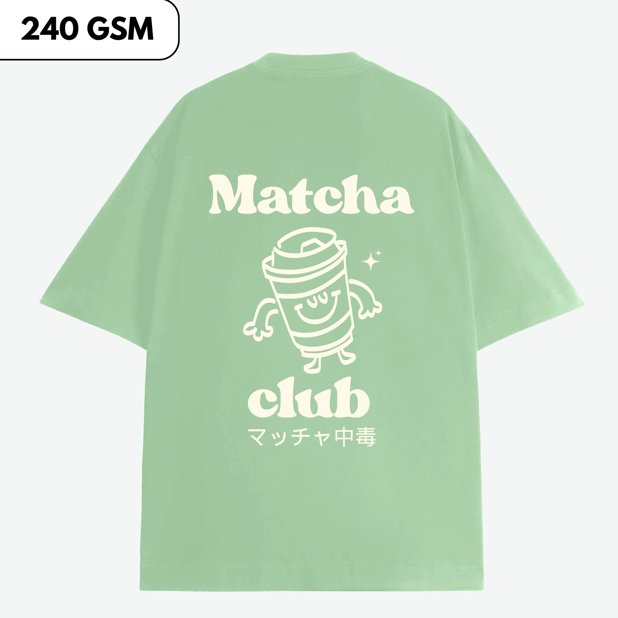 Matcha Club Heavy-Weight Green Oversized T-shirt