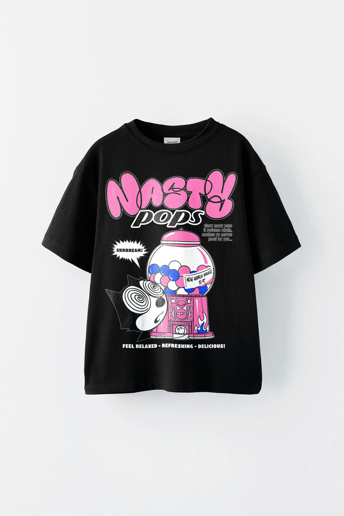 Nasty Pops Black Oversized T-shirt