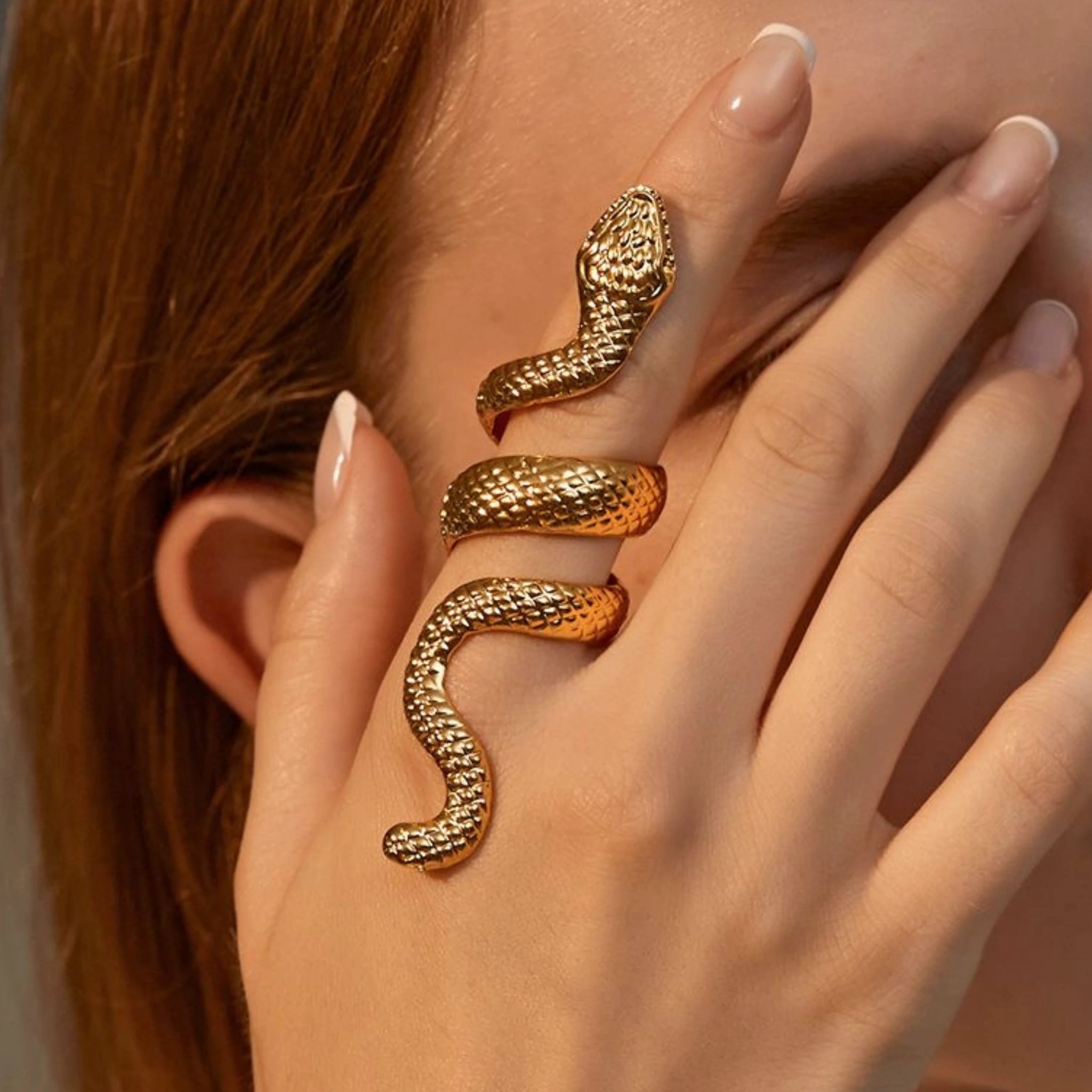 Golden Snake Ring for Women
