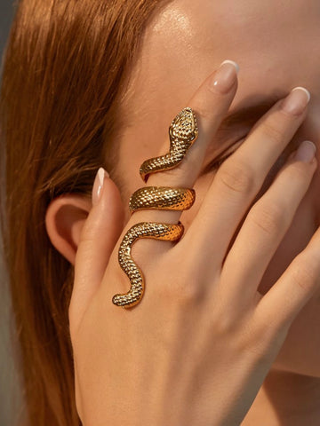 Golden Snake Ring for Women